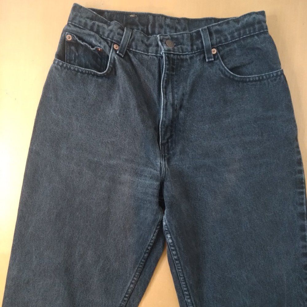 Vintage Levi's 551 Relaxed Tapered Denim Jeans 10 Long - Picture 2 of 8